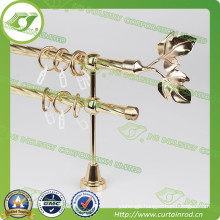 Z-22 European Style Fancy golden Curtain Rod double pole curtain rod